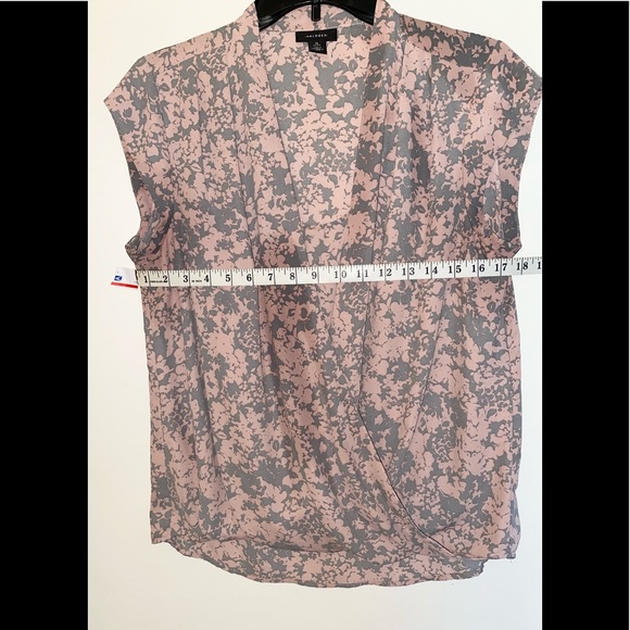 Halogen - Womens Pink and Gray Floral Blouse (Size: MP) - Picture 6 of 12